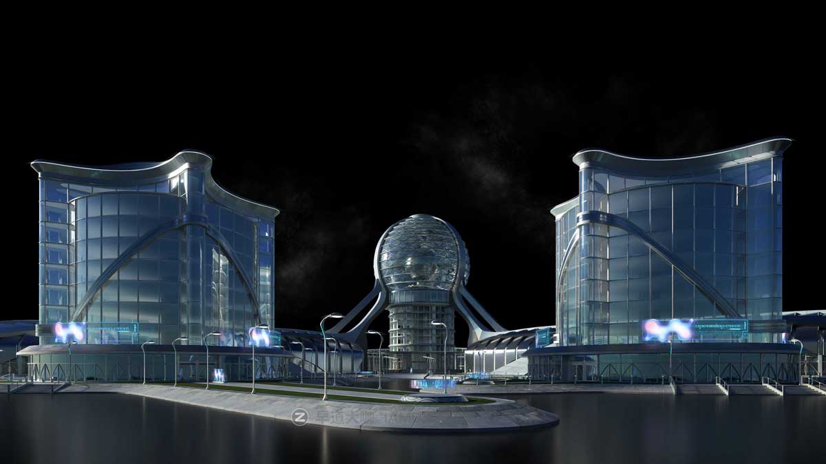 未来科幻楼房建筑城市3D模型 C4D/Blender/MAX/Maya/FBX/OBJ/UE等 KitBash3D – OASIS插图7
