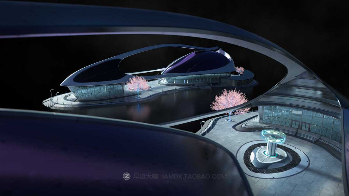 未来科幻楼房建筑城市3D模型 C4D/Blender/MAX/Maya/FBX/OBJ/UE等 KitBash3D – OASIS插图12