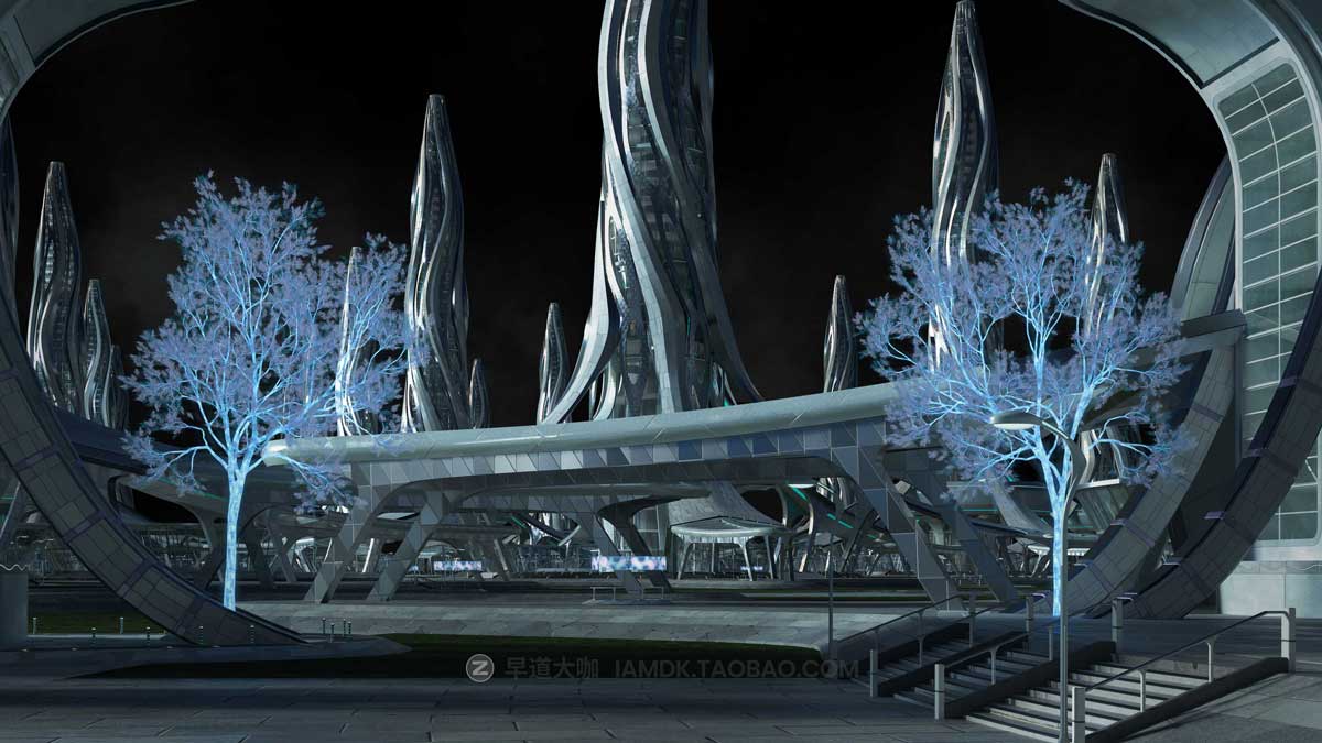 未来科幻楼房建筑城市3D模型 C4D/Blender/MAX/Maya/FBX/OBJ/UE等 KitBash3D – OASIS插图15
