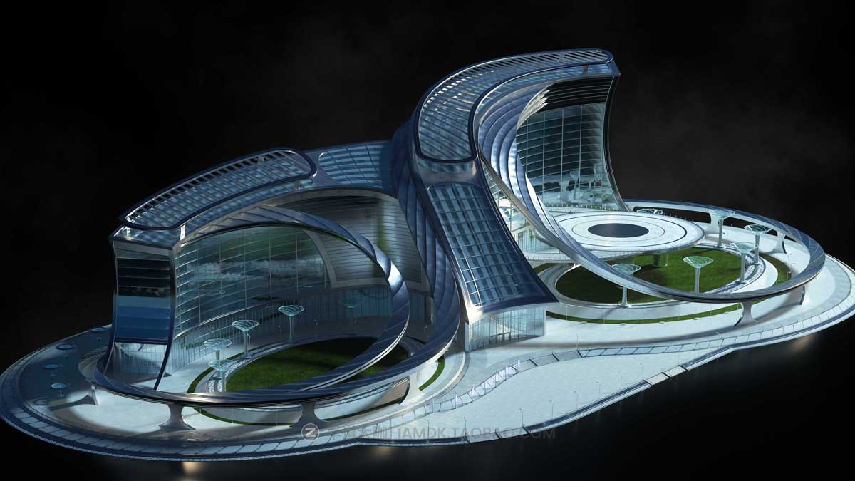 未来科幻楼房建筑城市3D模型 C4D/Blender/MAX/Maya/FBX/OBJ/UE等 KitBash3D – OASIS插图18