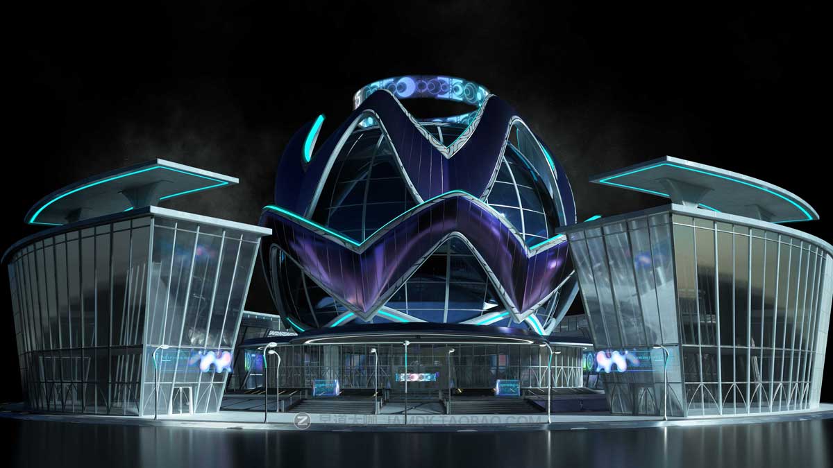 未来科幻楼房建筑城市3D模型 C4D/Blender/MAX/Maya/FBX/OBJ/UE等 KitBash3D – OASIS插图26