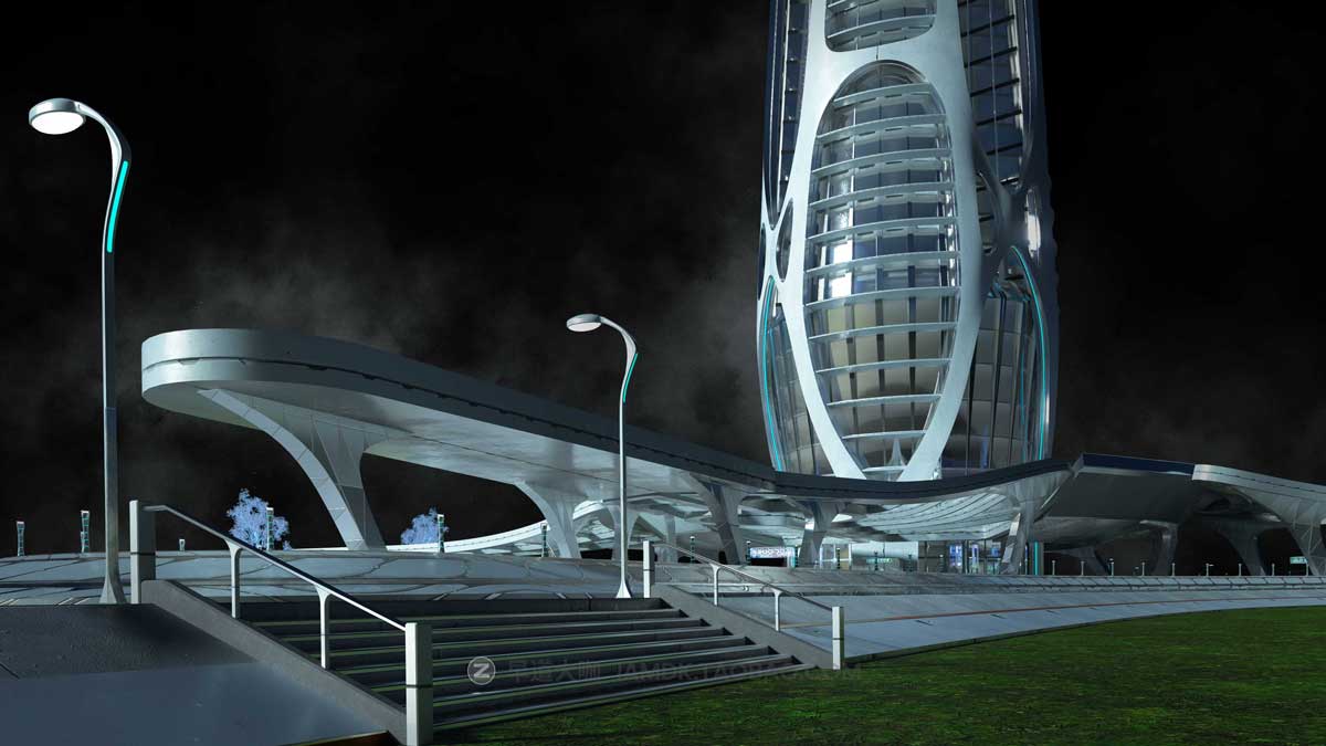 未来科幻楼房建筑城市3D模型 C4D/Blender/MAX/Maya/FBX/OBJ/UE等 KitBash3D – OASIS插图27