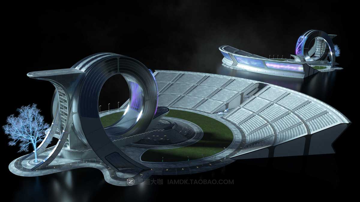 未来科幻楼房建筑城市3D模型 C4D/Blender/MAX/Maya/FBX/OBJ/UE等 KitBash3D – OASIS插图28