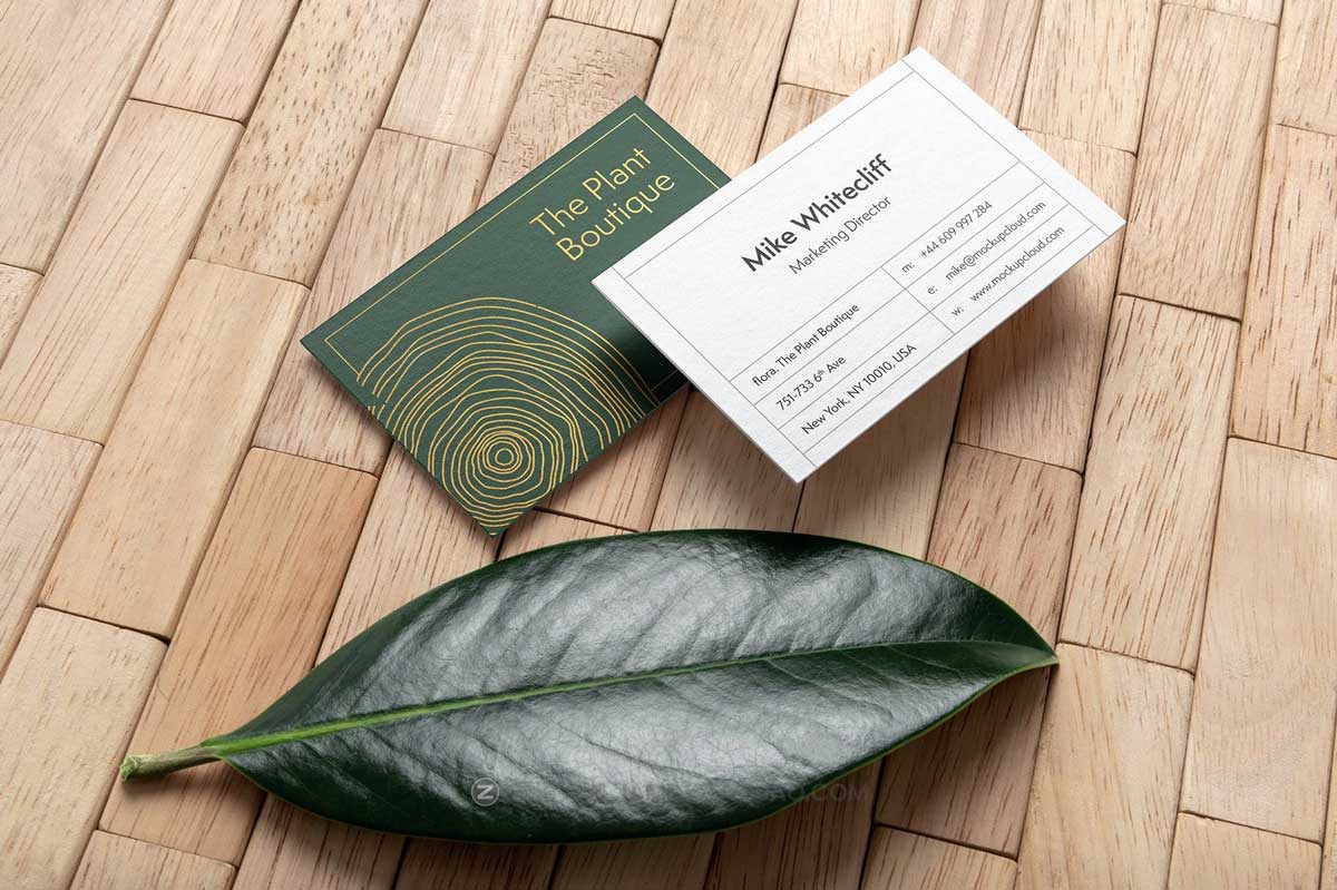 8款时尚优雅品牌VI设计名片信纸信封展示效果图PSD样机模板素材 Flora Branding Mockup Vol. 1插图6