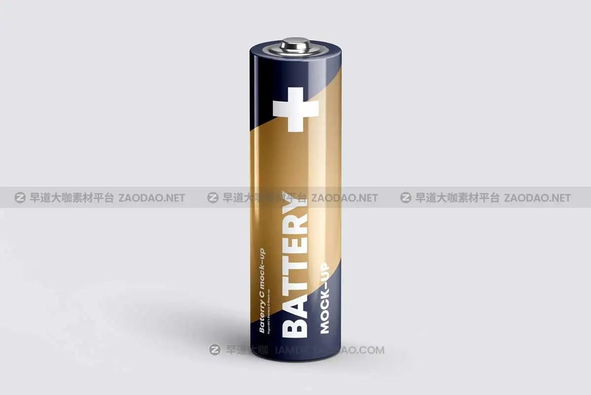 逼真5号碳性蓄电池干电池设计展示效果图PSD样机模板素材 Battery AA Mock-up插图6