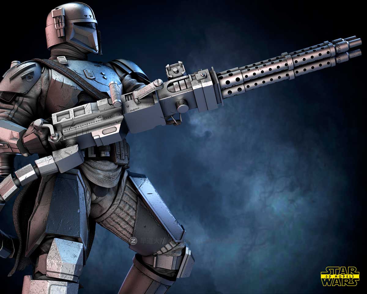星球大战超级战士雕塑3D打印模型STL格式设计素材 Star Wars – Paz Viszla Sculpture – Star Wars 3D Models – Tested and Ready for 3D printing插图3