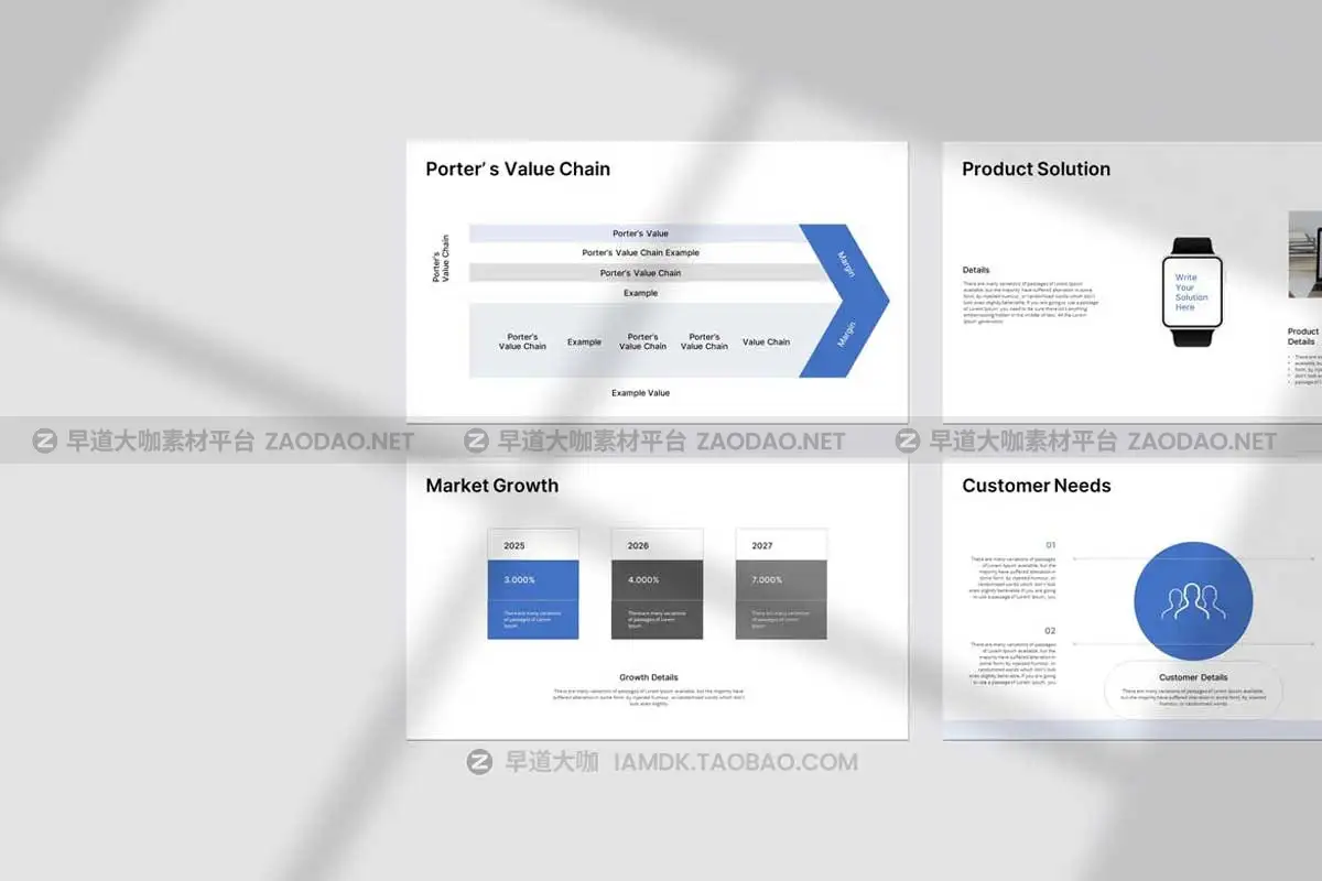 32页极简独特商务项目策划书提案图文排版设计演示文稿模板 Business Plan Presentation Template插图8