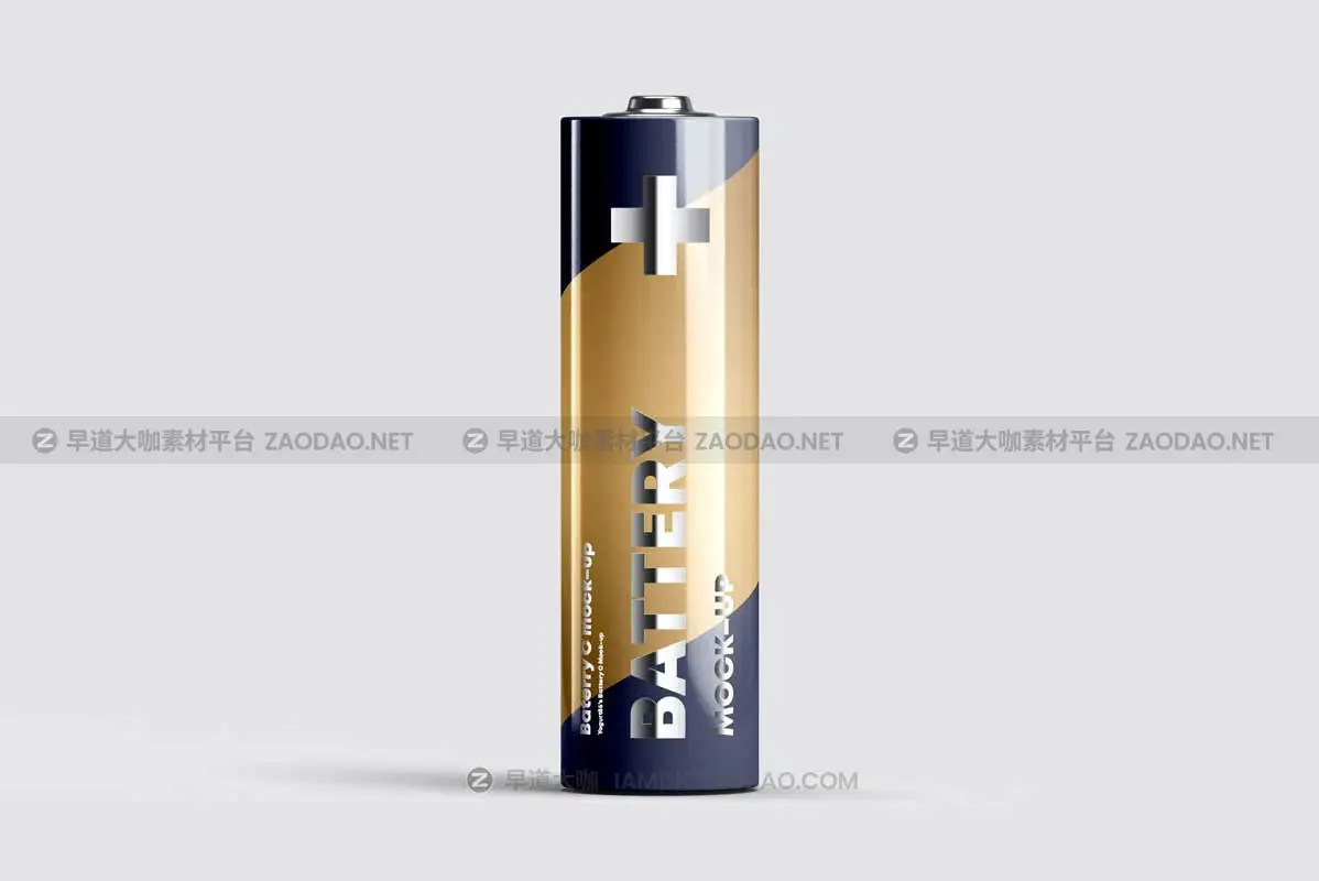 逼真5号碳性蓄电池干电池设计展示效果图PSD样机模板素材 Battery AA Mock-up插图8
