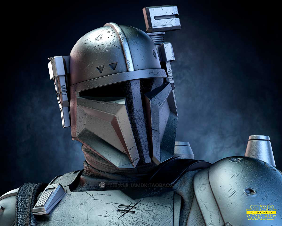 星球大战超级战士雕塑3D打印模型STL格式设计素材 Star Wars – Paz Viszla Sculpture – Star Wars 3D Models – Tested and Ready for 3D printing插图4