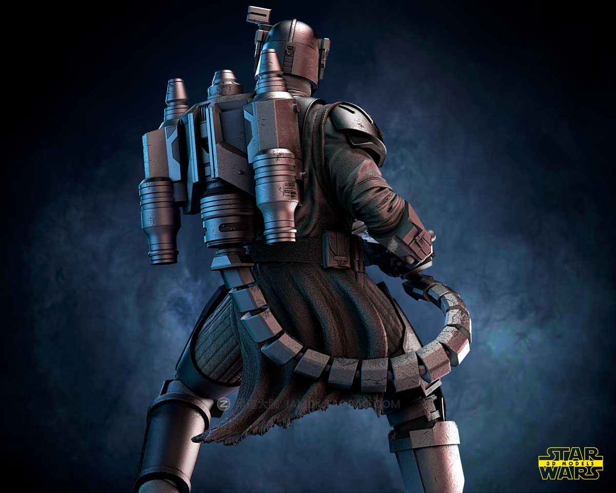 星球大战超级战士雕塑3D打印模型STL格式设计素材 Star Wars – Paz Viszla Sculpture – Star Wars 3D Models – Tested and Ready for 3D printing插图5