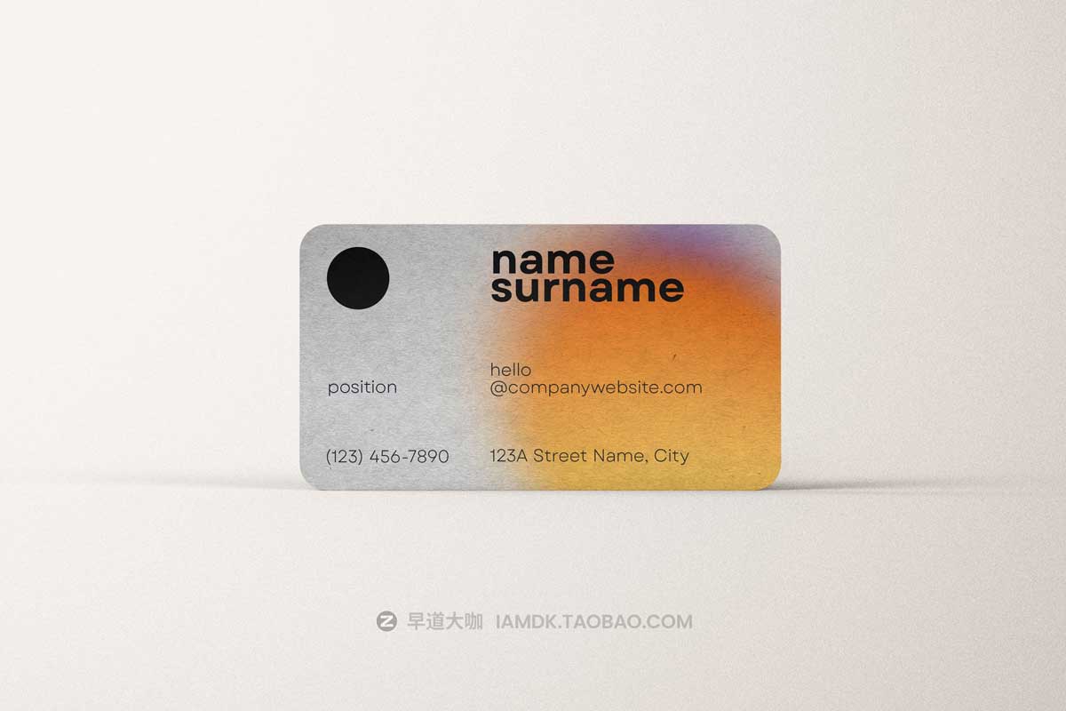 10款时尚圆角商务个人名片卡片设计展示效果图PSD样机模板素材 Rounded Corner Business Card Mockup插图2