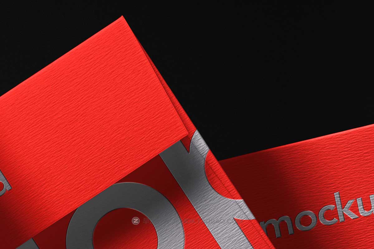 时尚品牌VI标志LOGO设计办公信封设计展示贴图PSD样机模板 Gravity Invitation Envelope Psd Mockup Set插图3