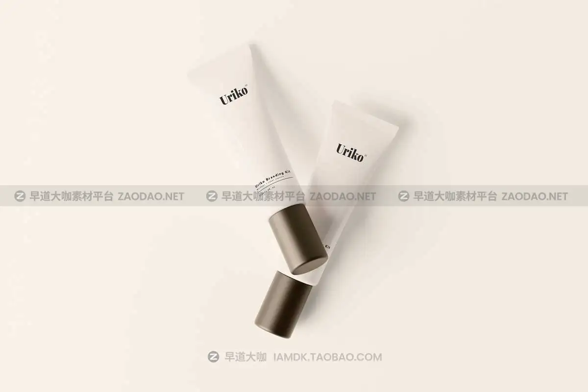 25款化妆护肤品精油乳液品牌VI包装设计展示贴图PSD样机模板素材 Uriko – Cosmetic Branding Kit插图5