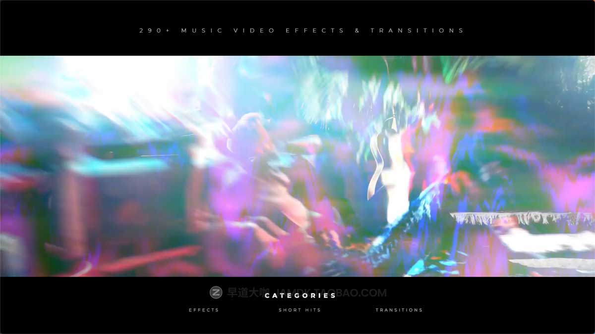 PR模板 290+组嘻哈音乐MV电影短视频故障擦除过渡特效工具包 Music Video Effects插图4