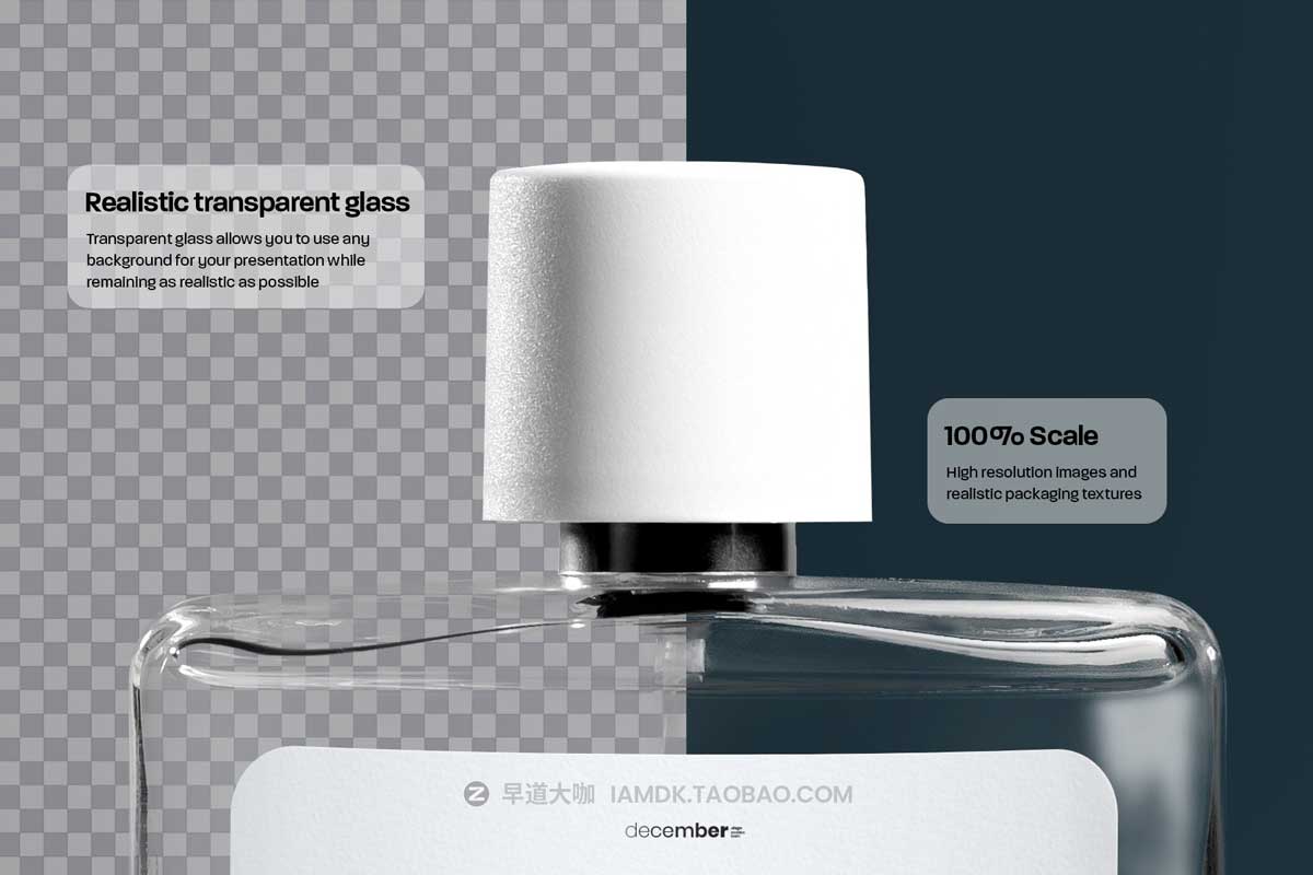 9款时尚化妆品香水玻璃瓶包装纸盒设计PS展示贴图样机模板 9 Perfume Packaging Mockups插图5