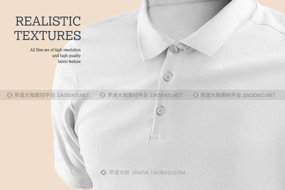 8款时尚马球T恤Polo衫图案印花设计PS展示贴图样机模板素材 8 Mockups 3D Polo插图6
