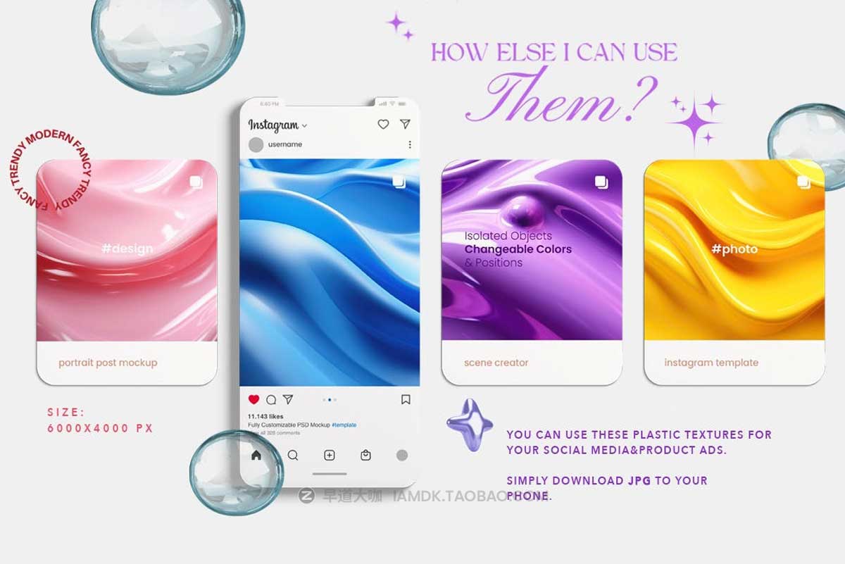 50款塑料质感液体流体抽象艺术背景图片设计素材包 50 Liquid Plastic Backgrounds插图3
