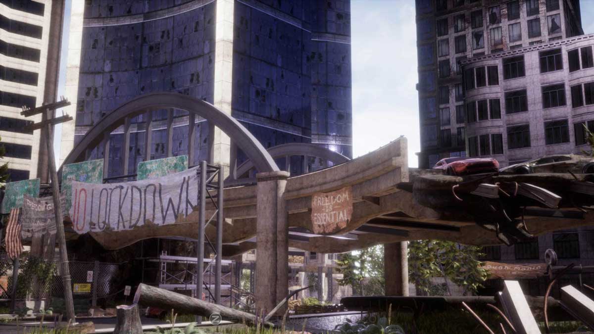 UE模型 废弃城市桥梁高楼街道设施3D模型设计素材 Post Apocalyptic World Pack插图8