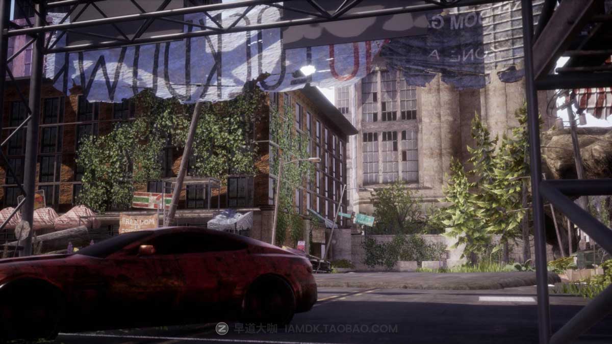 UE模型 废弃城市桥梁高楼街道设施3D模型设计素材 Post Apocalyptic World Pack插图10