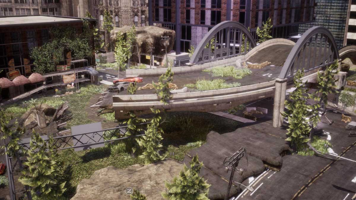 UE模型 废弃城市桥梁高楼街道设施3D模型设计素材 Post Apocalyptic World Pack插图18