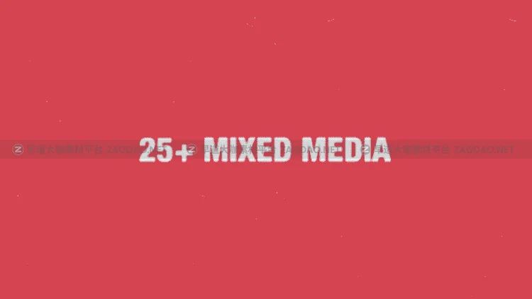 AE模板/PR预设 25种嘻哈纸张褶皱涂鸦定格动画胶带纹理剪辑叠加特效包 Ezra Cohen – MIXED MEDIA插图