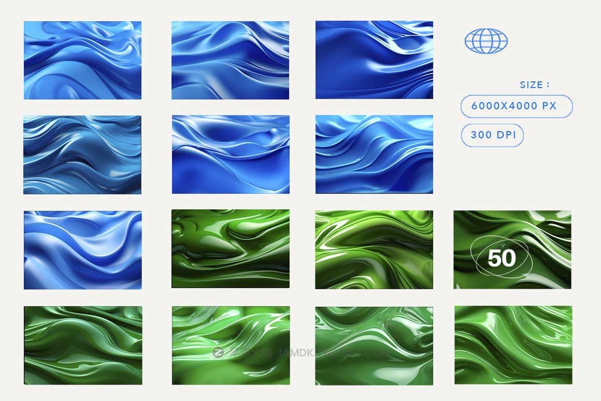 50款塑料质感液体流体抽象艺术背景图片设计素材包 50 Liquid Plastic Backgrounds插图10