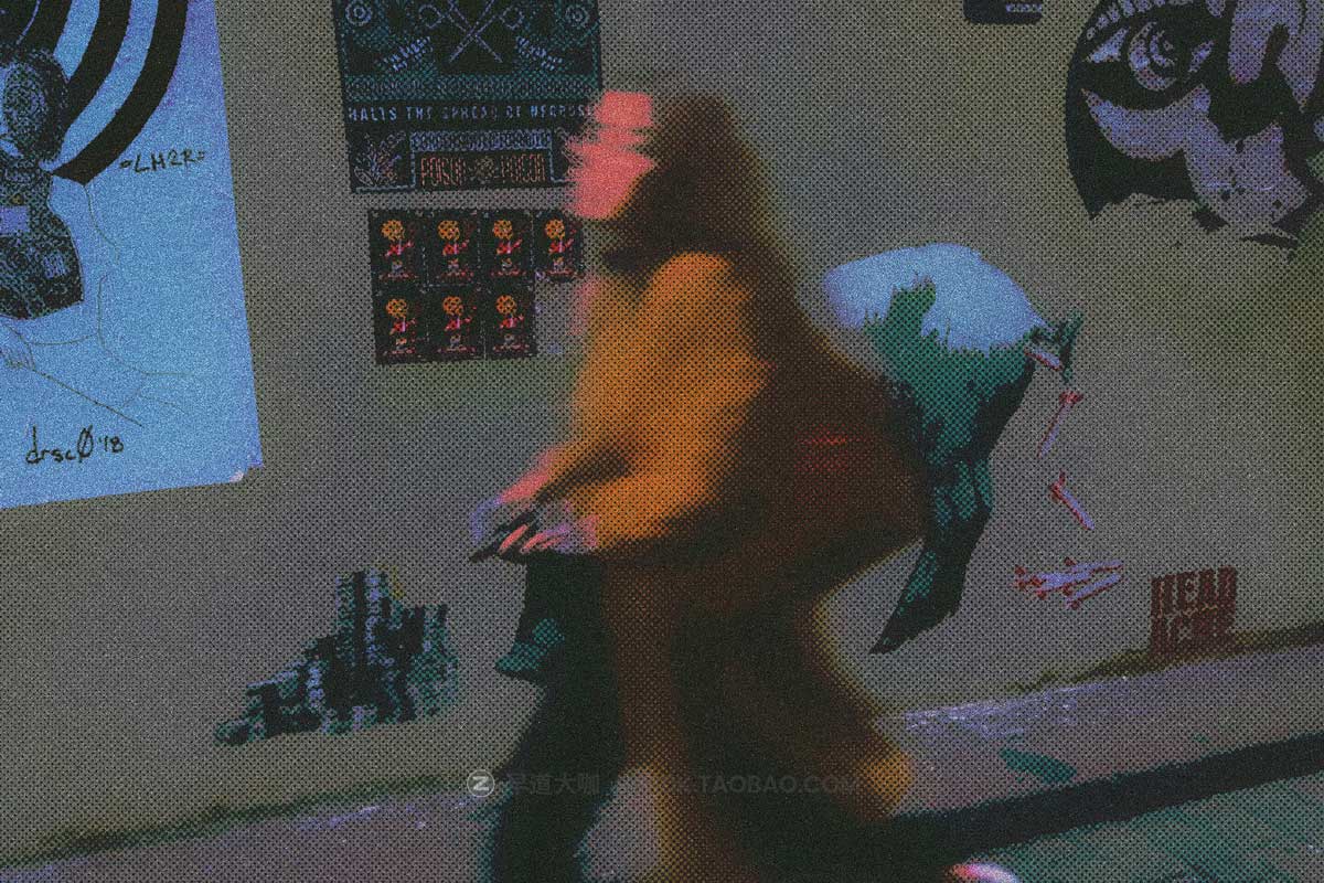 复古半调颗粒老照片效果PS修图特效样机模板素材 Retro Magazine Halftone Photo Effect插图3
