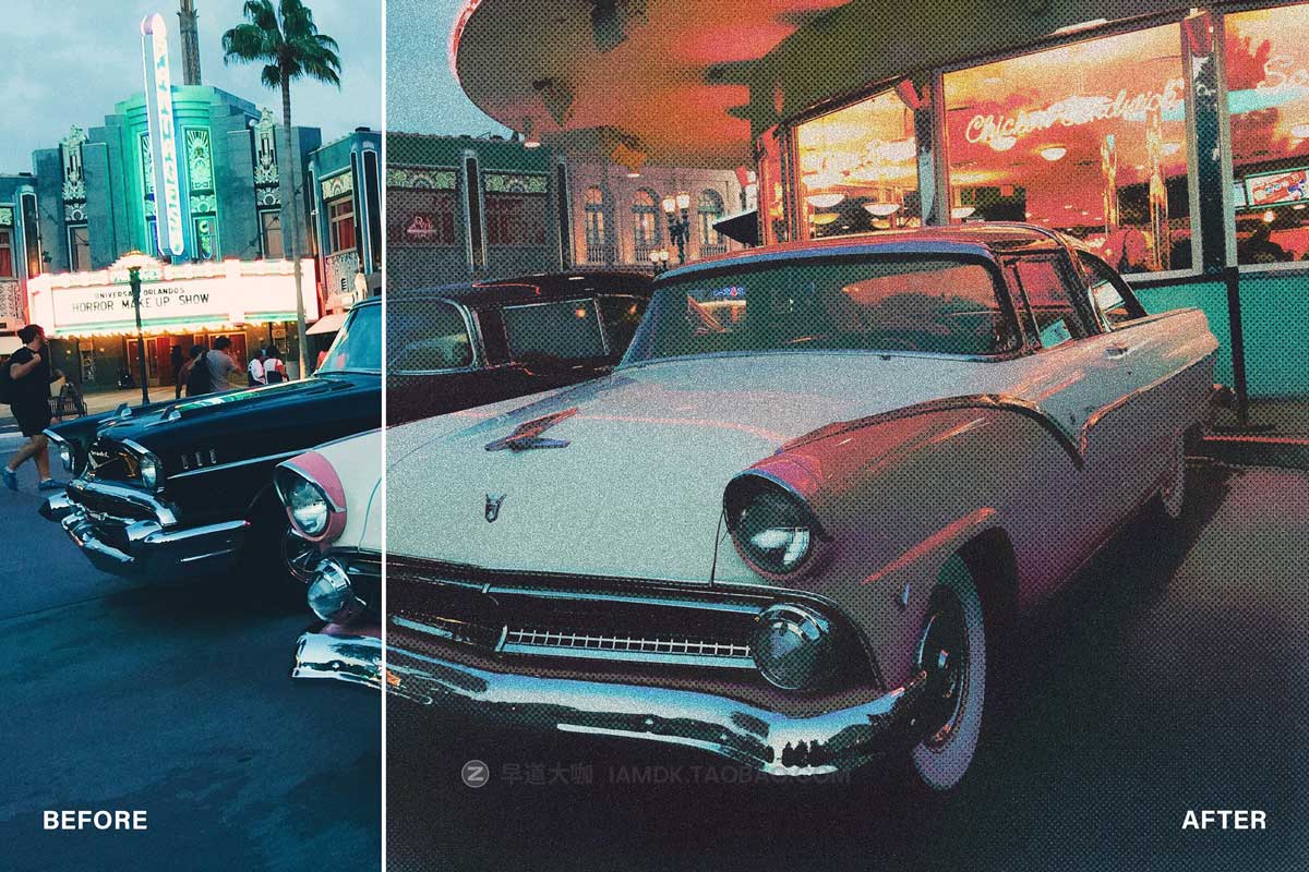 复古半调颗粒老照片效果PS修图特效样机模板素材 Retro Magazine Halftone Photo Effect插图4