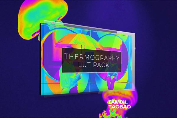 LUTs预设 20款创意冲击嘻哈霓虹光谱红外热成像热感应热成像效果LUT调色预设 Vamify – Thermoghraphy LUT Pack