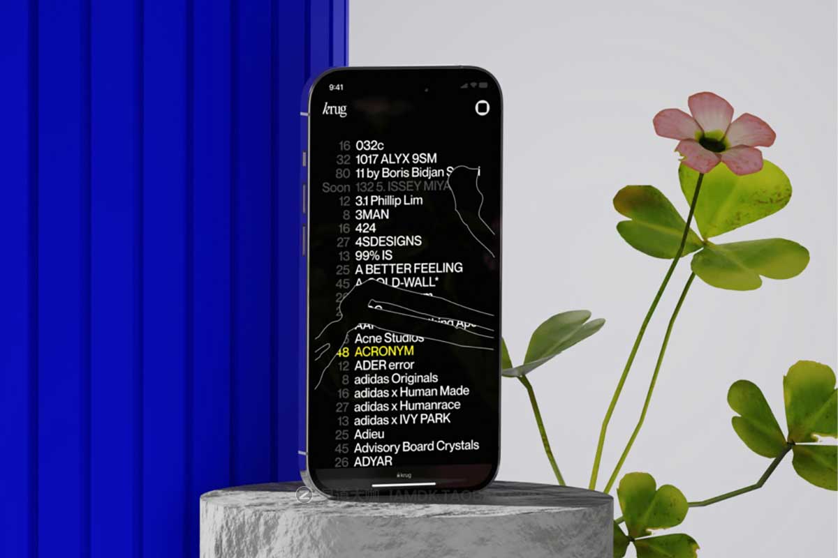 未来赛博朋克苹果手机iPhone 14 Pro屏幕演示样机FIgma模板设计素材 iPhone 14 Pro Mockups Vol.01插图1
