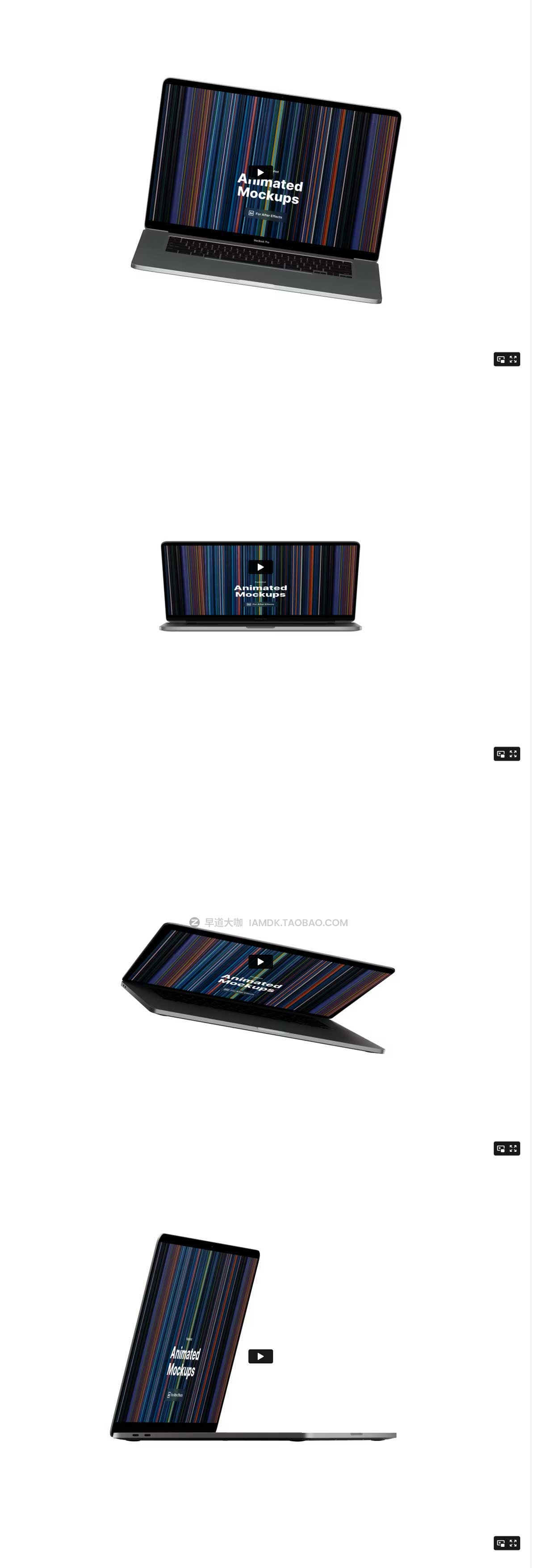 AE模板 新款苹果MacBook Pro笔记本电脑屏幕演示动态设计素材包 MacBook Animated Mockups插图1