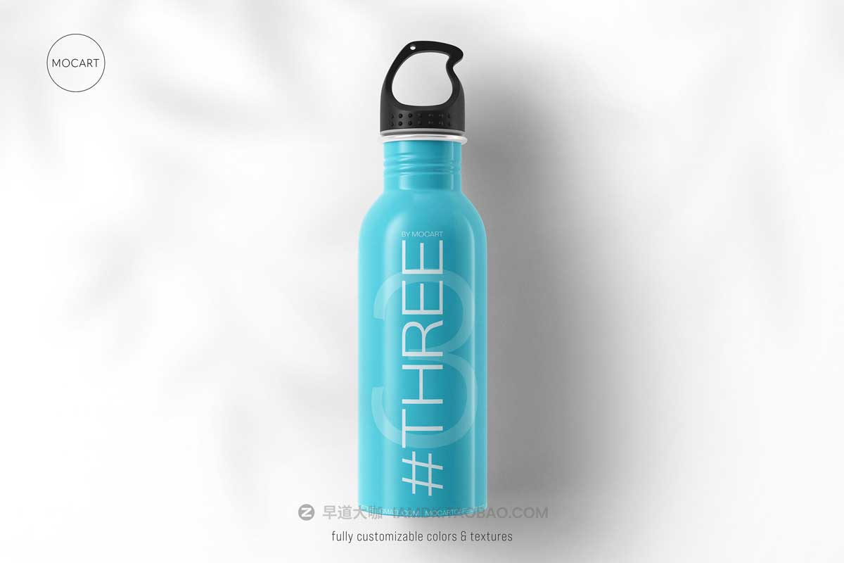 7款时尚骑行不锈钢保温水杯设计PS展示贴图样机模板合集 Stainless Steel Water Bottle Mockup Set 3插图5