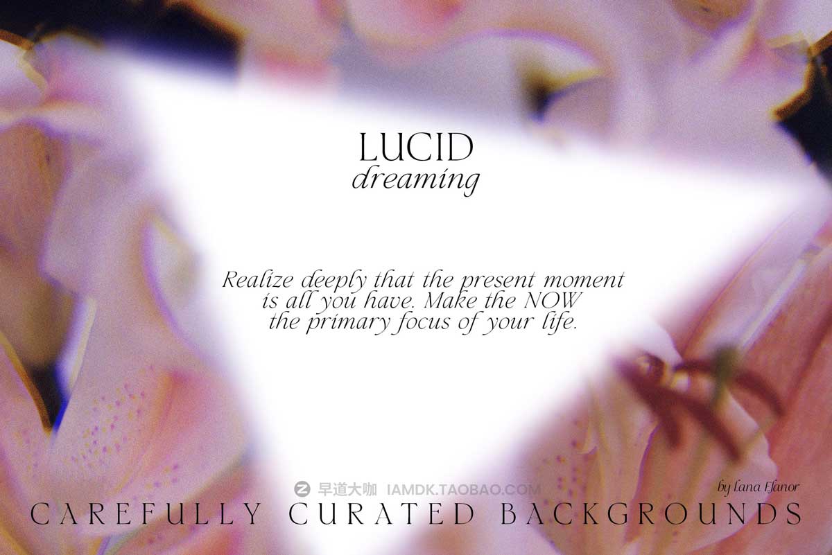 30款时尚梦幻活力抽象艺术棱镜反射漏光海报设计背景图片素材 LUCID DREAMING abstract psychedelic插图10