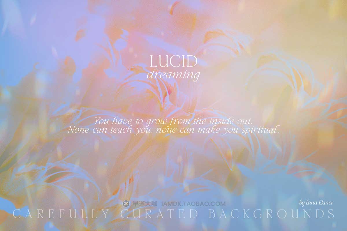 30款时尚梦幻活力抽象艺术棱镜反射漏光海报设计背景图片素材 LUCID DREAMING abstract psychedelic插图12