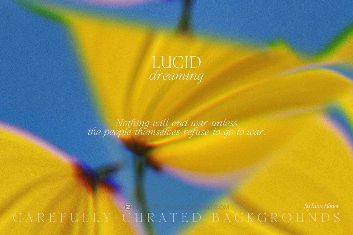 30款时尚梦幻活力抽象艺术棱镜反射漏光海报设计背景图片素材 LUCID DREAMING abstract psychedelic插图15