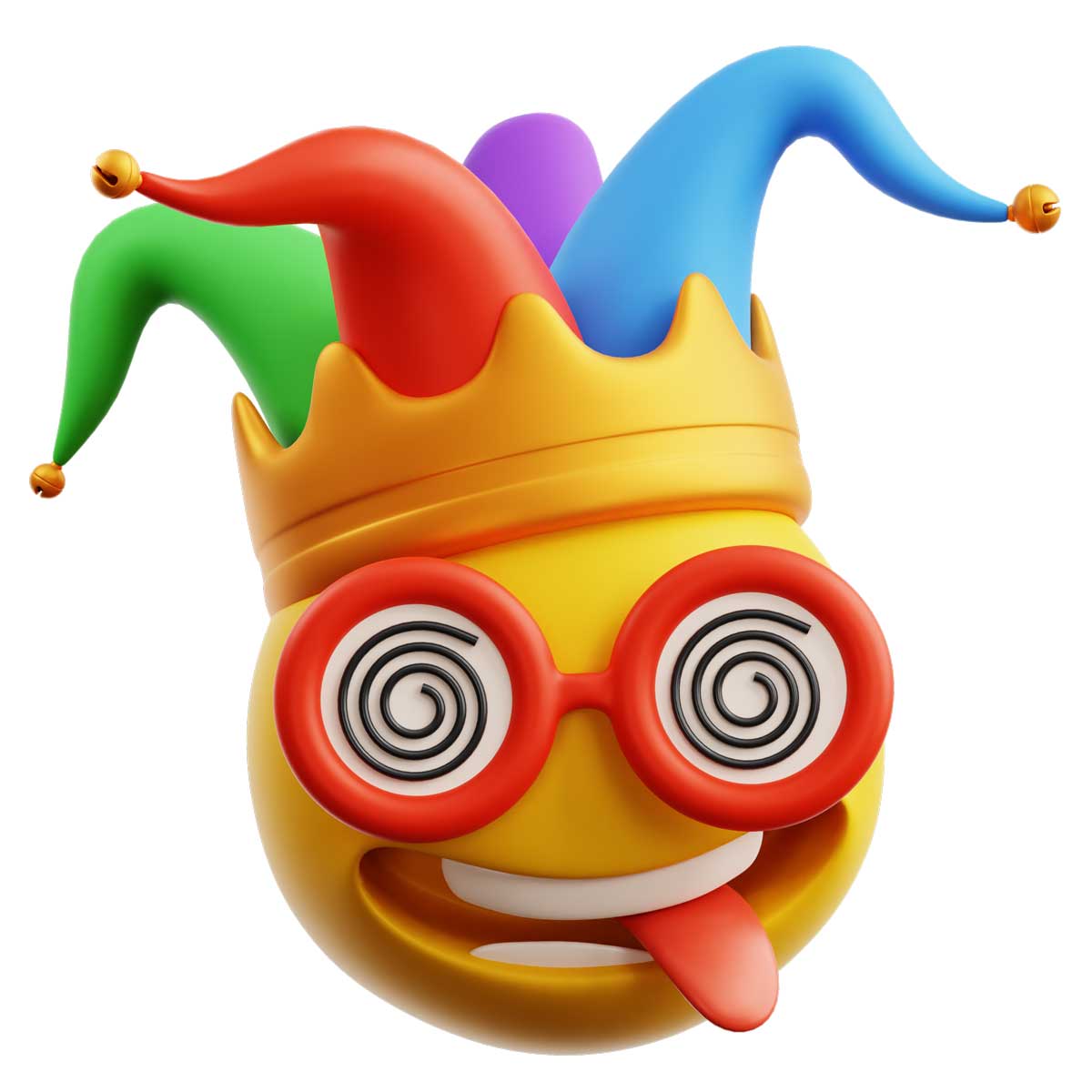 30款创意卡通有趣愚人节小丑表情插图3D图标Icons设计素材合集 April Fools Day 3D Icon Pack插图19