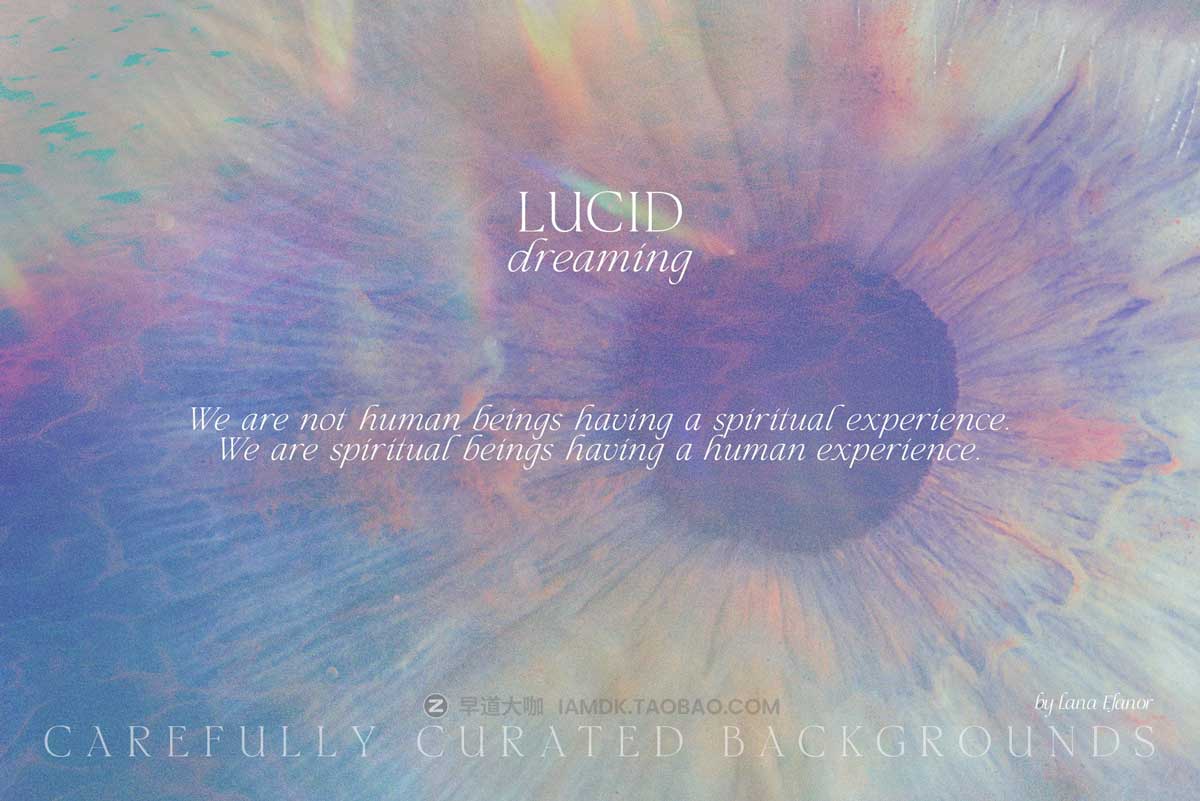 30款时尚梦幻活力抽象艺术棱镜反射漏光海报设计背景图片素材 LUCID DREAMING abstract psychedelic插图7