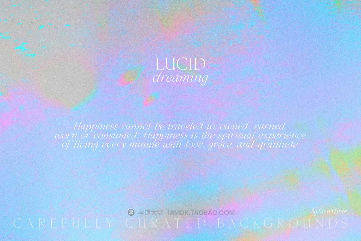 30款时尚梦幻活力抽象艺术棱镜反射漏光海报设计背景图片素材 LUCID DREAMING abstract psychedelic插图8