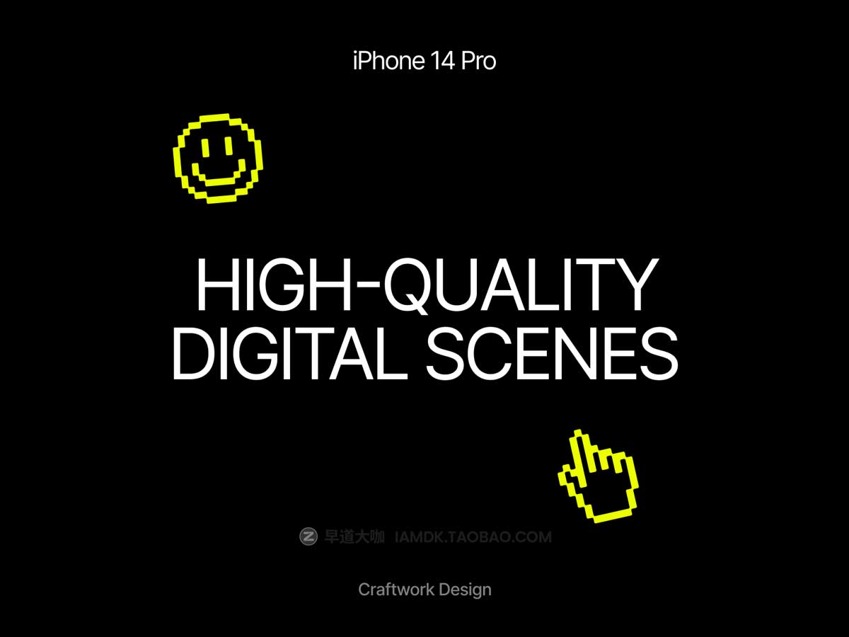 未来赛博朋克苹果手机iPhone 14 Pro屏幕演示样机FIgma模板设计素材 iPhone 14 Pro Mockups Vol.01插图2