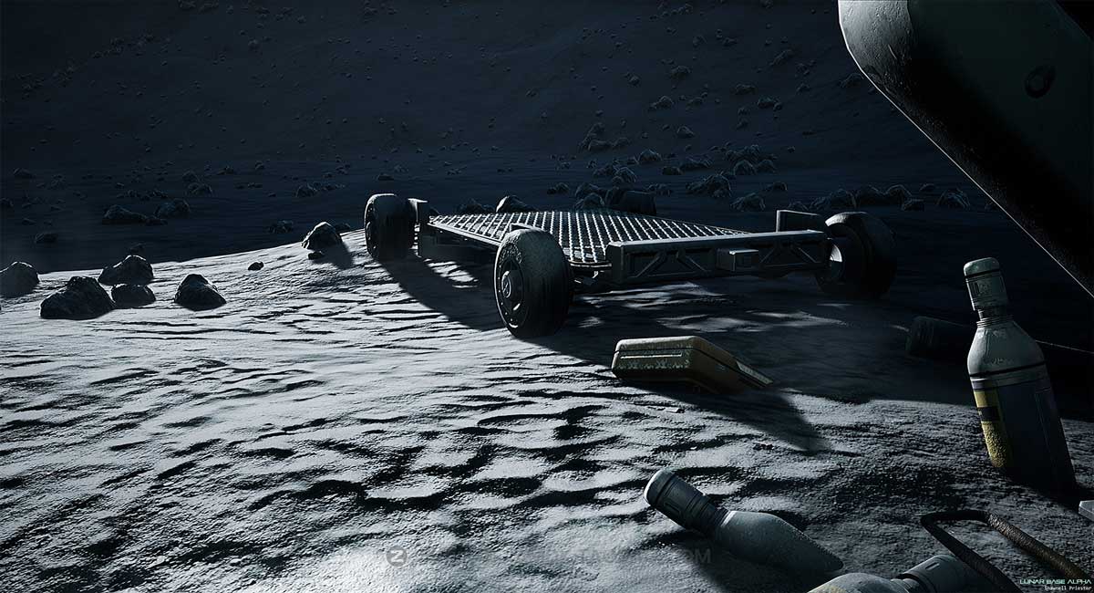 UE模型 未来科幻阿尔法月球军事基地3D模型素材包 Lunar Base Alpha插图10