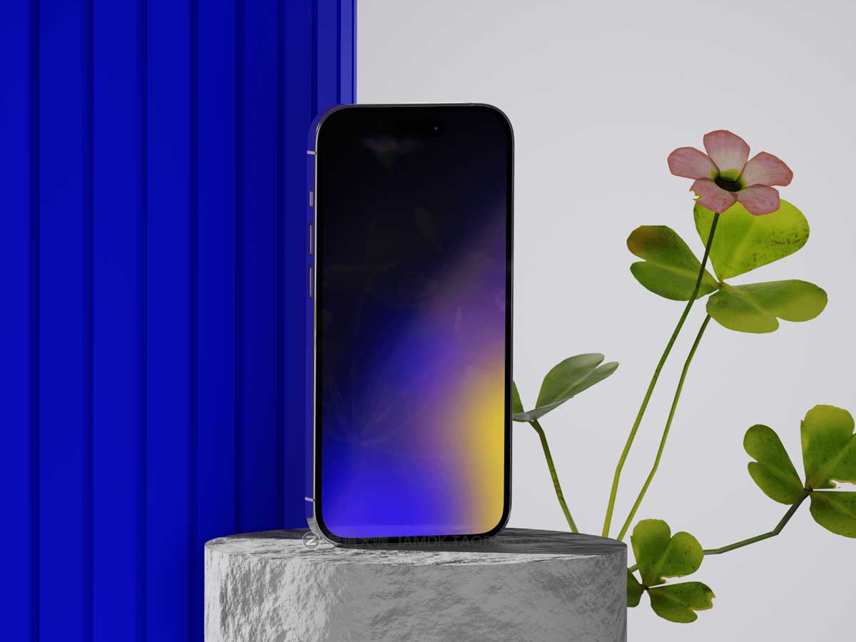 未来赛博朋克苹果手机iPhone 14 Pro屏幕演示样机FIgma模板设计素材 iPhone 14 Pro Mockups Vol.01插图6