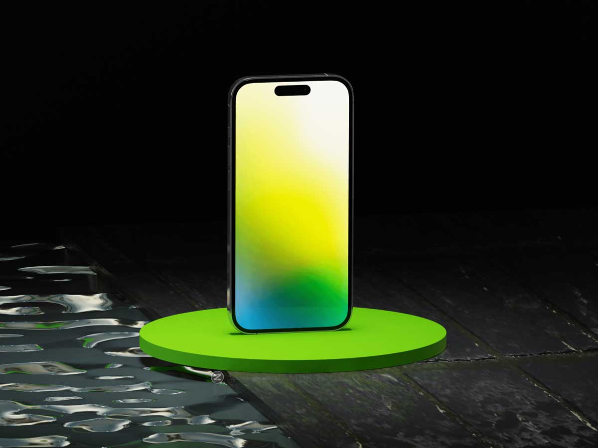 未来赛博朋克苹果手机iPhone 14 Pro屏幕演示样机FIgma模板设计素材 iPhone 14 Pro Mockups Vol.01插图7