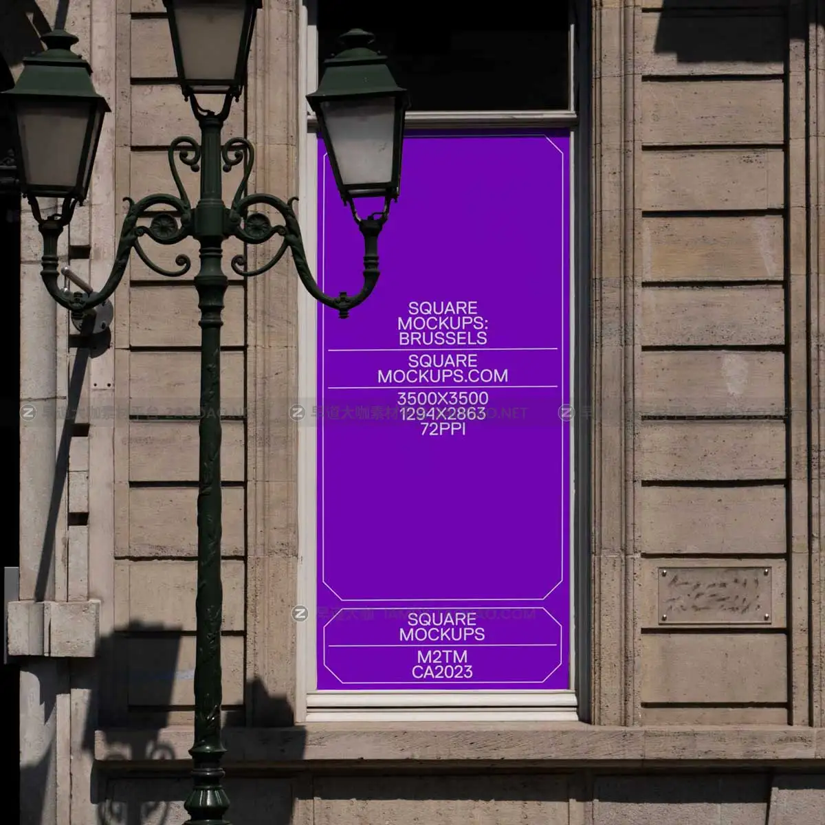 时尚欧美风城市街头墙体商场门店玻璃贴纸海报招贴广告牌设计展示PSD样机模板 Windowfront Mockup Scene Brussels Series Vol1插图6