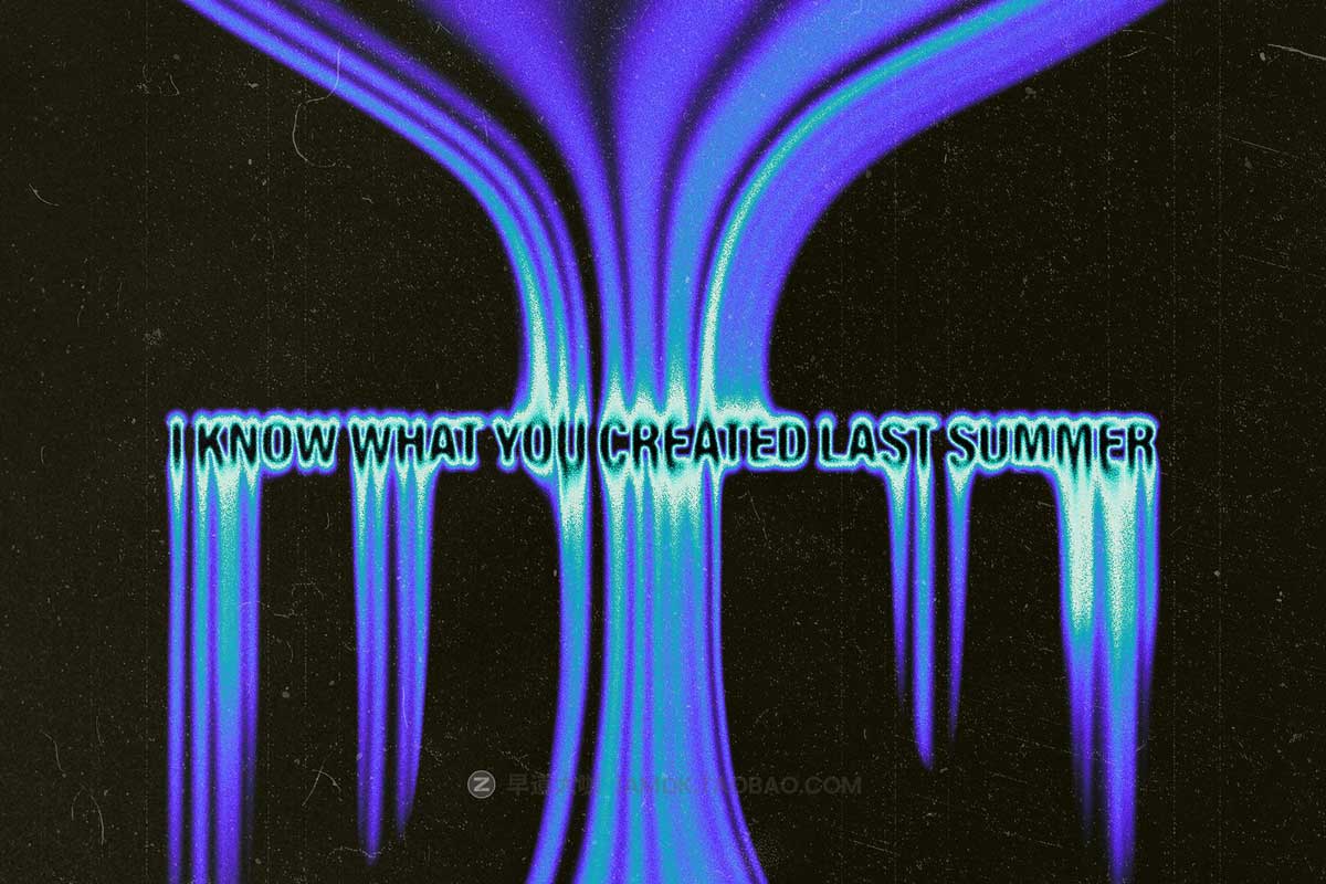 未来炫酷酸性流体融化LOGO标题字体设计PS特效样机模板素材 Creepy Melting Text Effect插图4