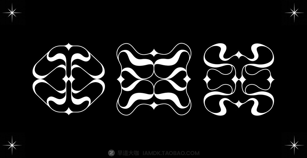 潮流复古酸性扭曲液体海报标题LOGO设计PSPROCREATE英文字体安装包 DOGHEBI (Display Liquid Typeface)插图4