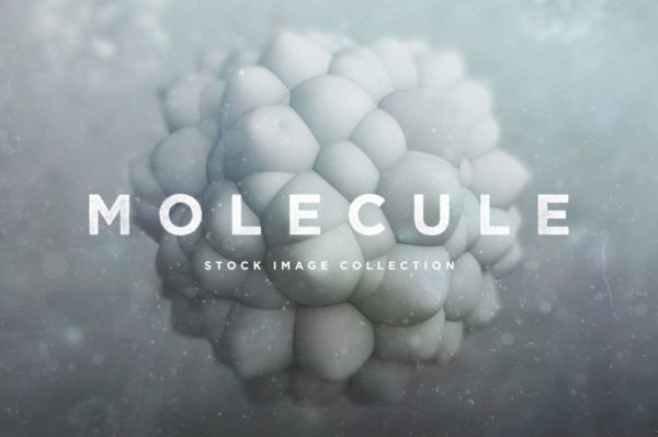 18款高清圆形球体有机3D立体分子抽象艺术图片设计素材包 3D Molecule Objects