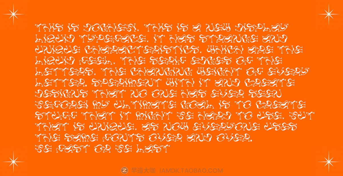潮流复古酸性扭曲液体海报标题LOGO设计PSPROCREATE英文字体安装包 DOGHEBI (Display Liquid Typeface)插图5