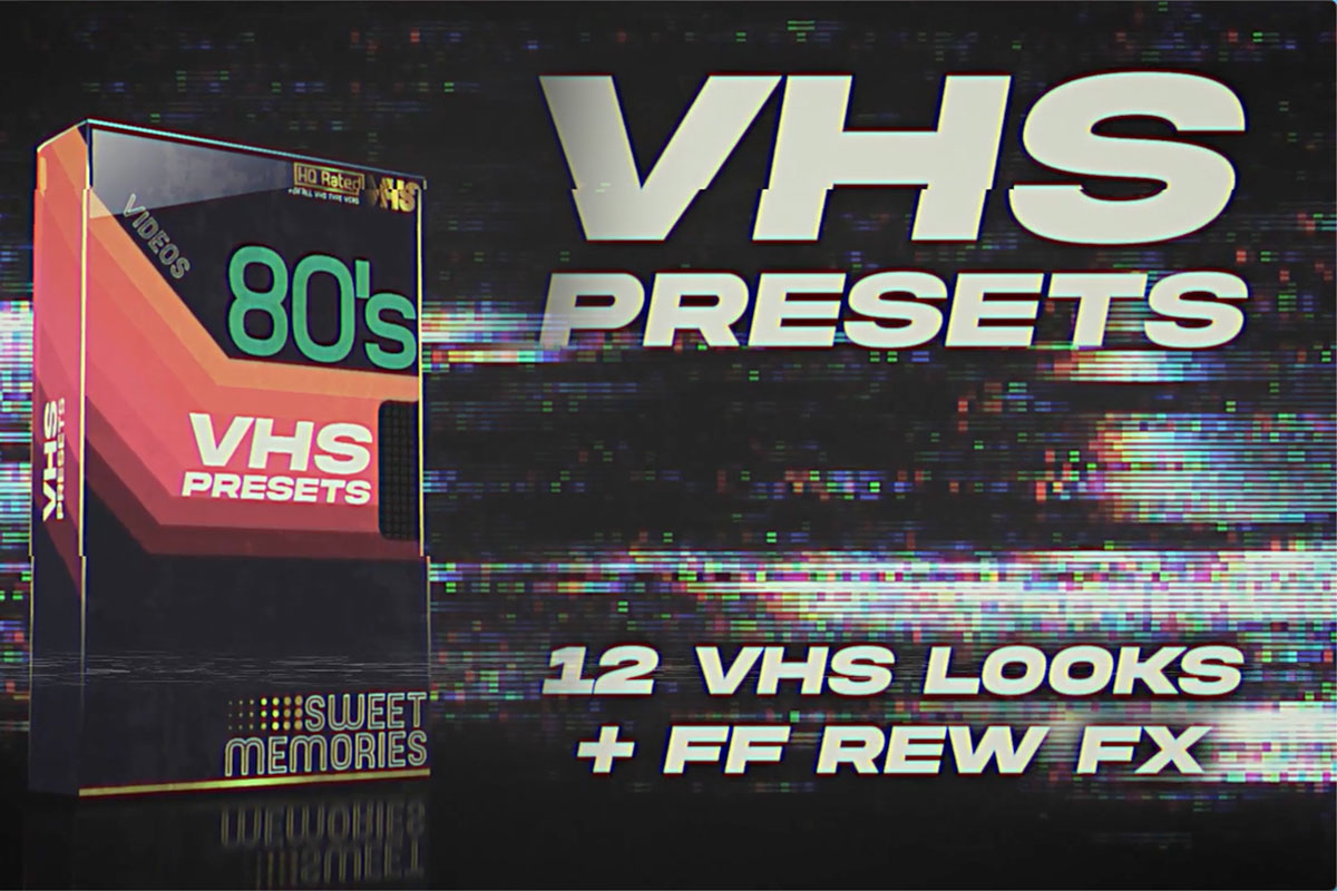 PR预设 逼真复古80年代VHS信号故障效果视频转场特效包 VHS Look Presets Pack for Premiere Pro插图