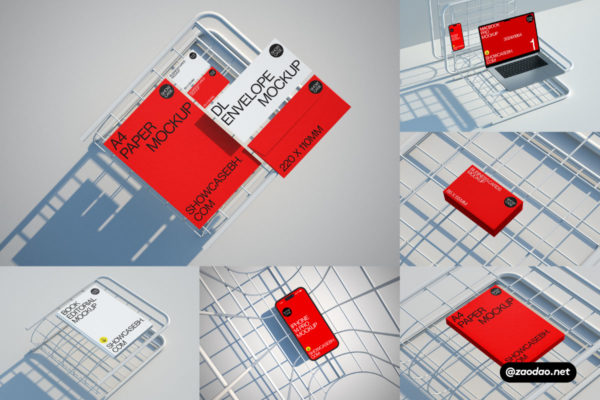 9款高级品牌VI设计iPhone 14手机名片画册单页PS展示贴图样机模板 BS_Bundle