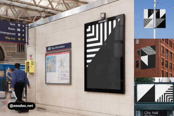 时尚城市车站墙体街头海报指示牌广告牌设计展示贴图PSD样机模板 Layer – Poster Mockup  Vol 1